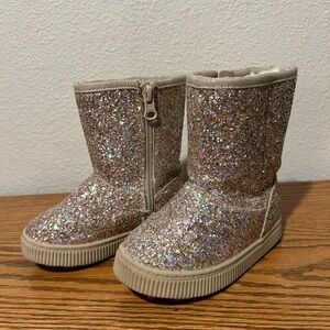 Cat &Jack Pink Sparkle Little Girls Boots